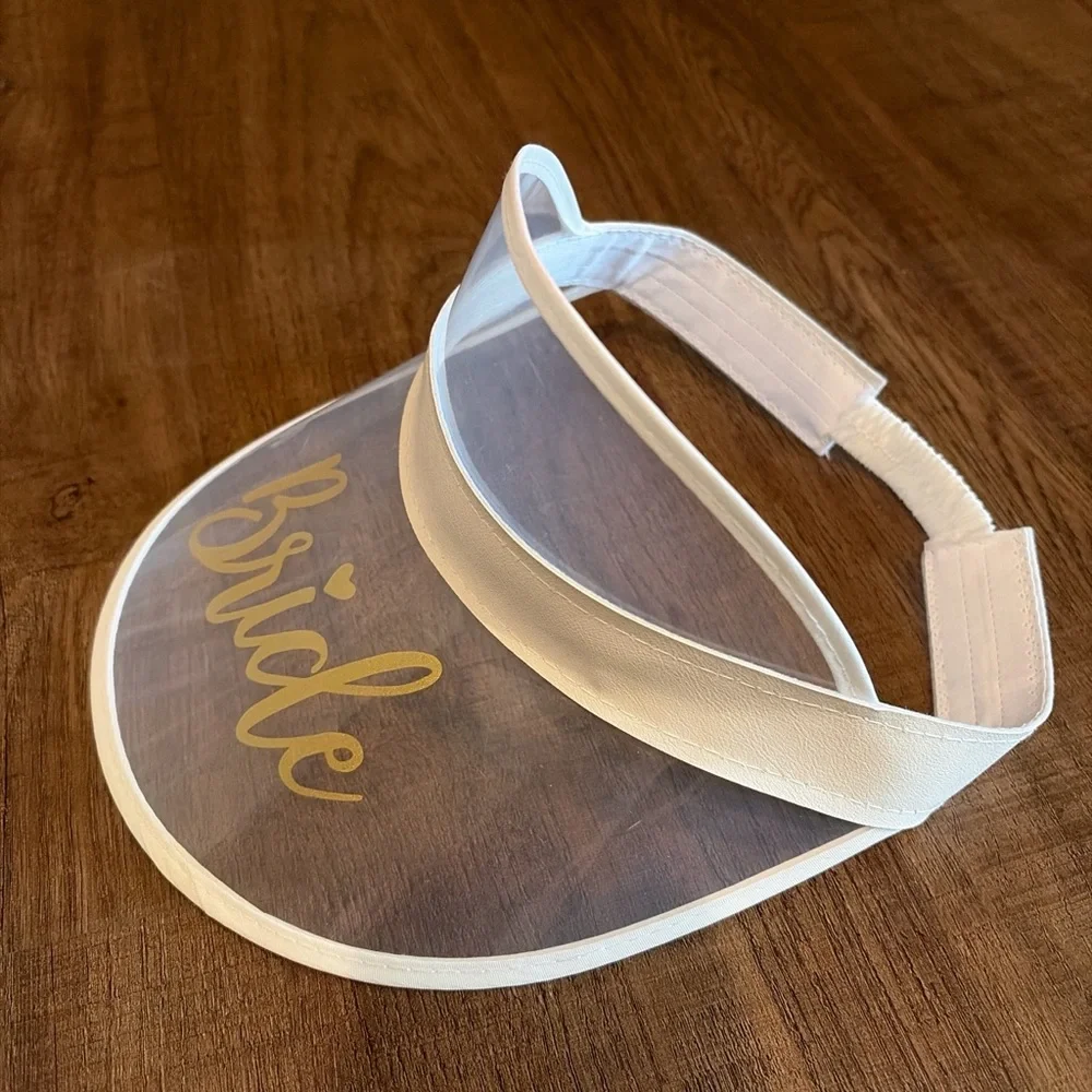 Bride Gold and White Party Visor